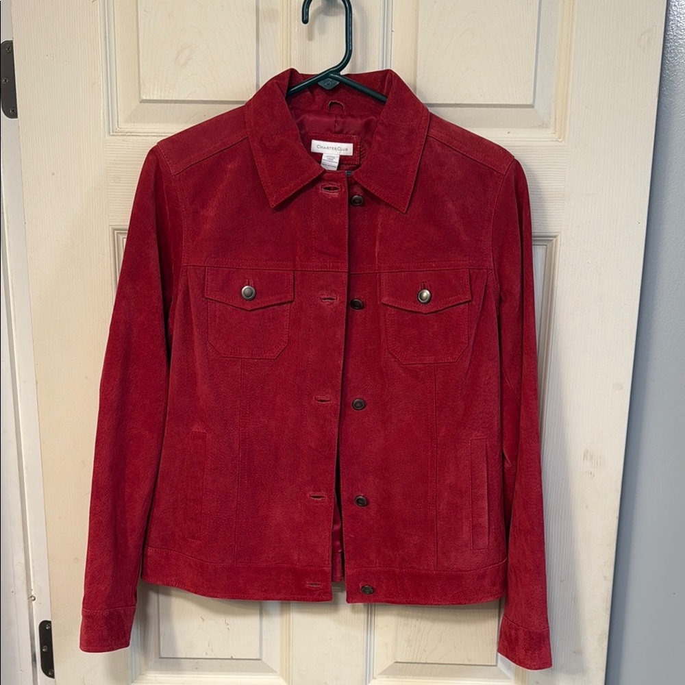 Charter Club Red Jacket Leather Classic